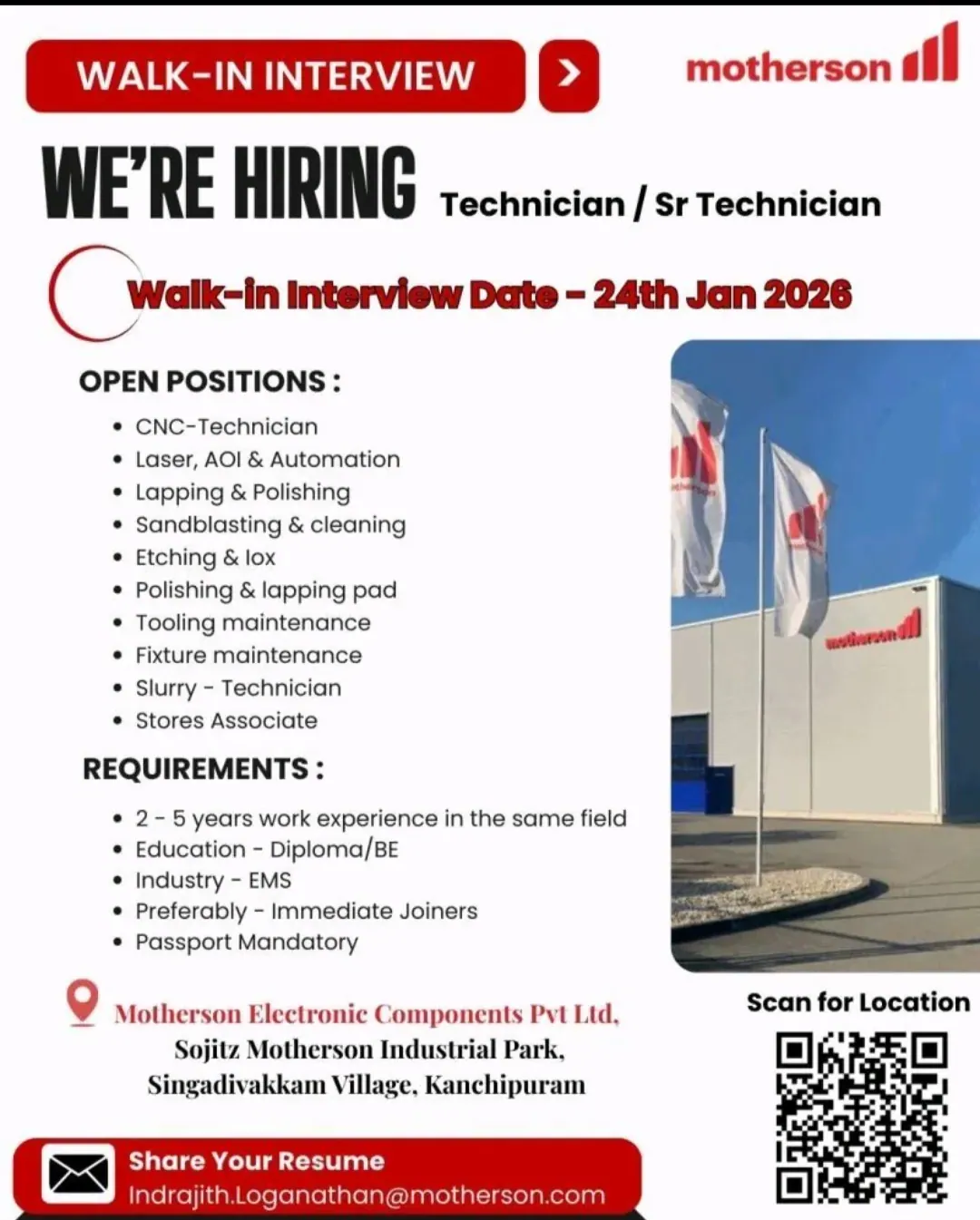 Walk-in interview Jobs 
