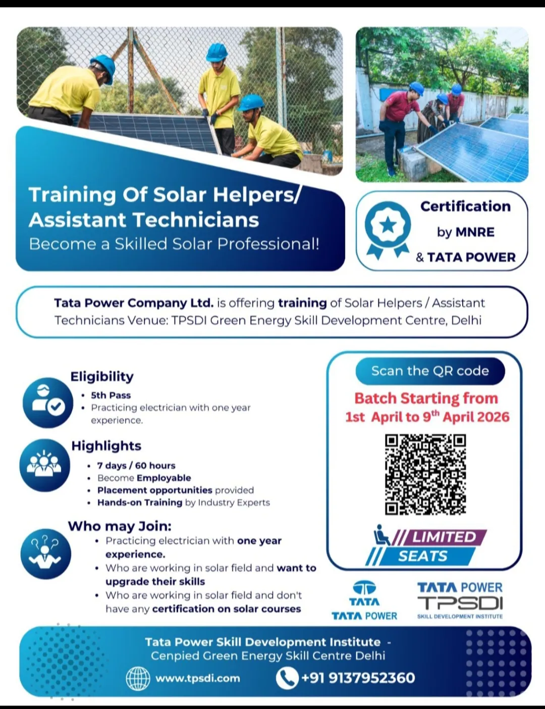 Solar plant Job vacancy